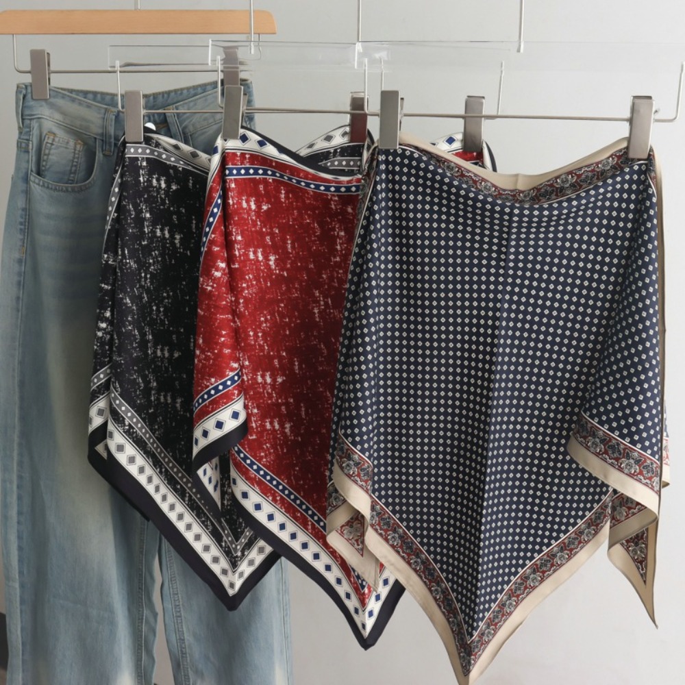 Summer Clothing Wraps - Syal Satin Wanita Baru Syal Retro