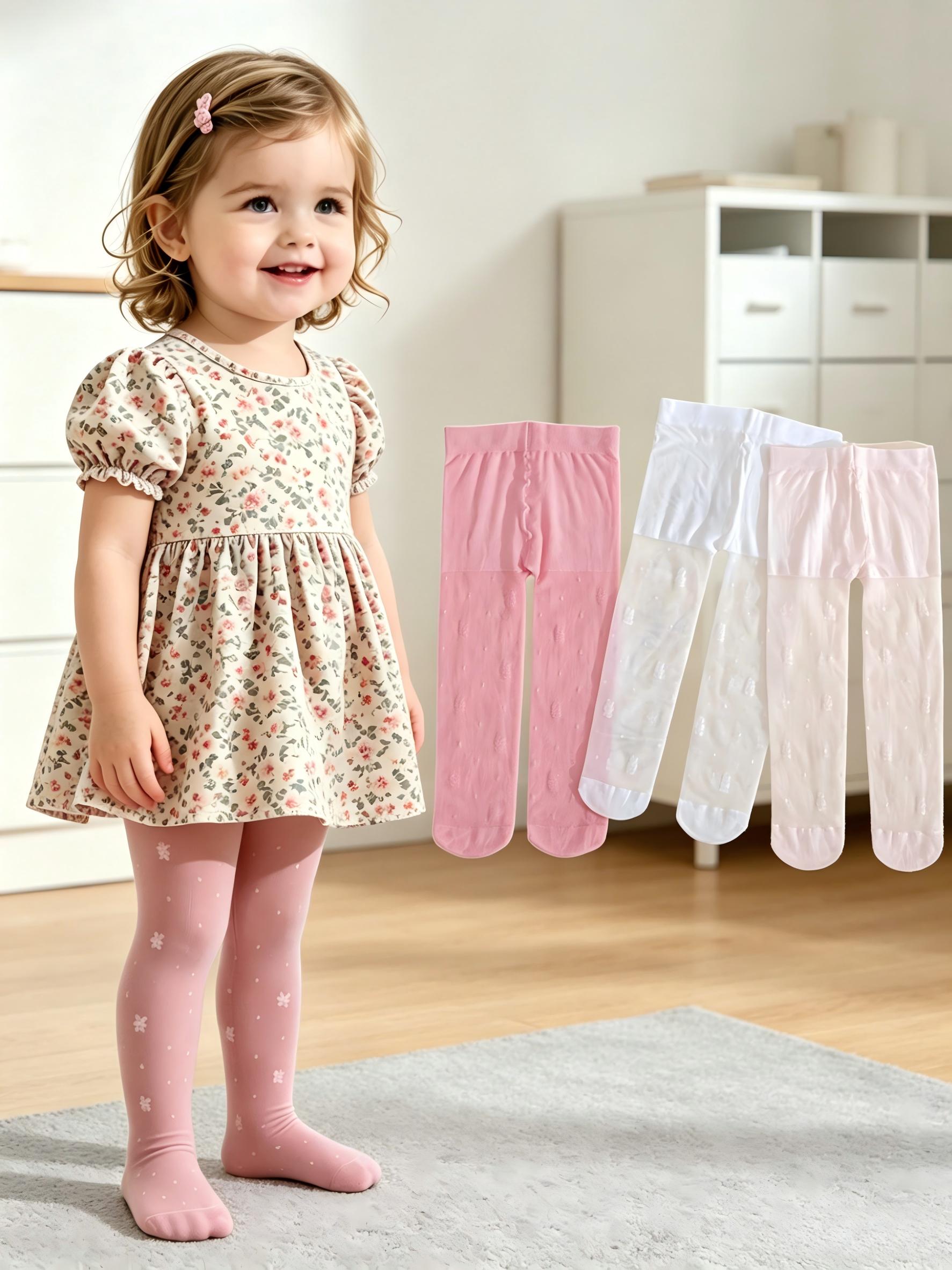Summer Clothing Baby Girl - 3 Pak Celana Ketat Motif Bunga