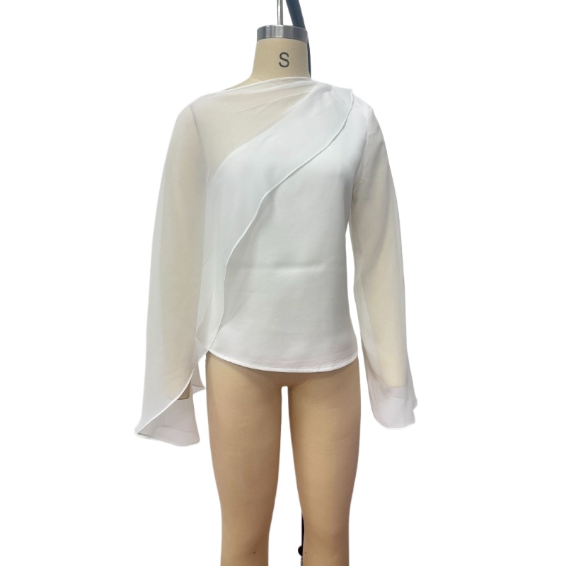 Summer Clothing Wholesale - Pakaian Wanita Amerika Eropa Kemeja Chiffon