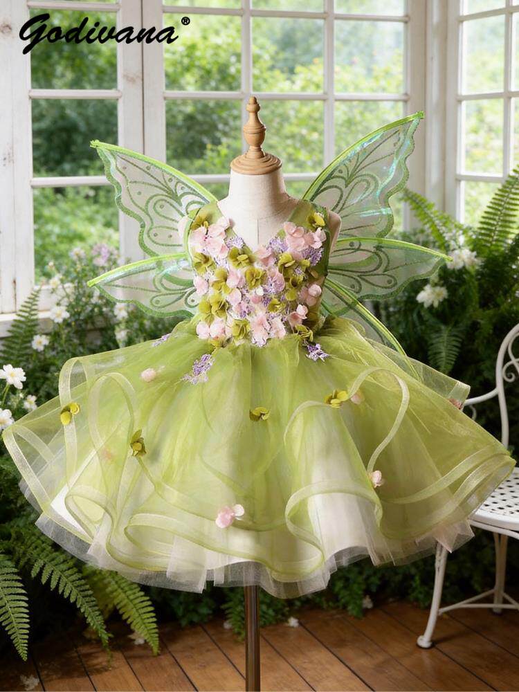 Summer Clothing Baby Girl - Gaun Putri Lolita Sayap Kupu-kupu untuk