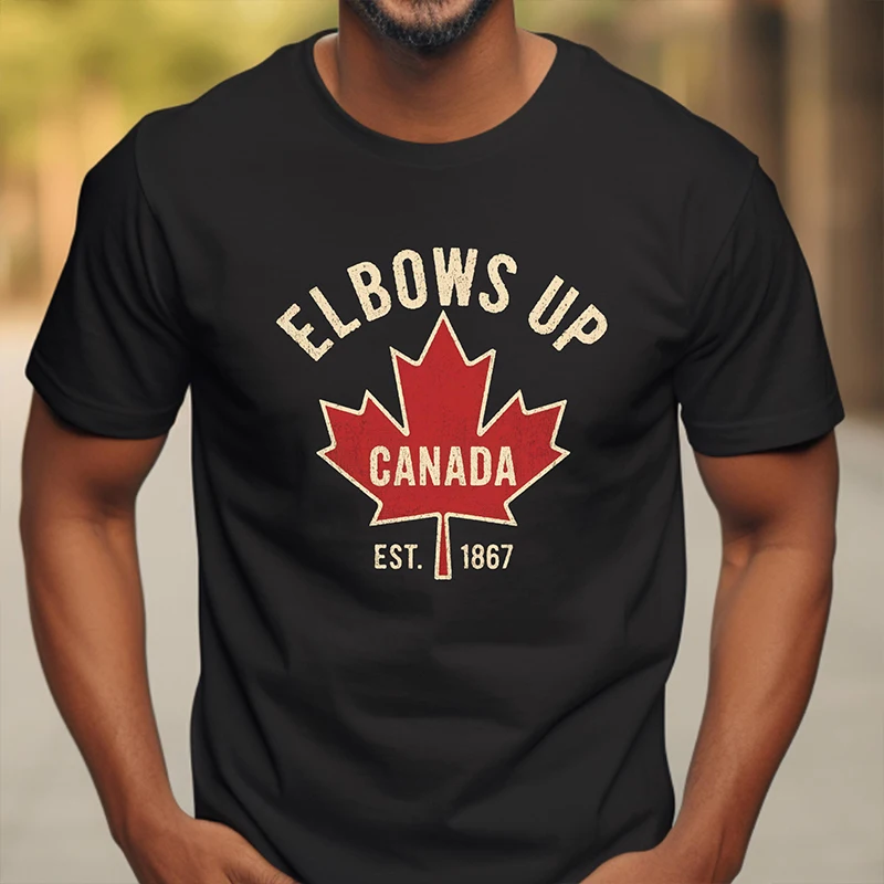 Summer Clothing Women Canada - Kaus Elbows Up Canada untuk Pria