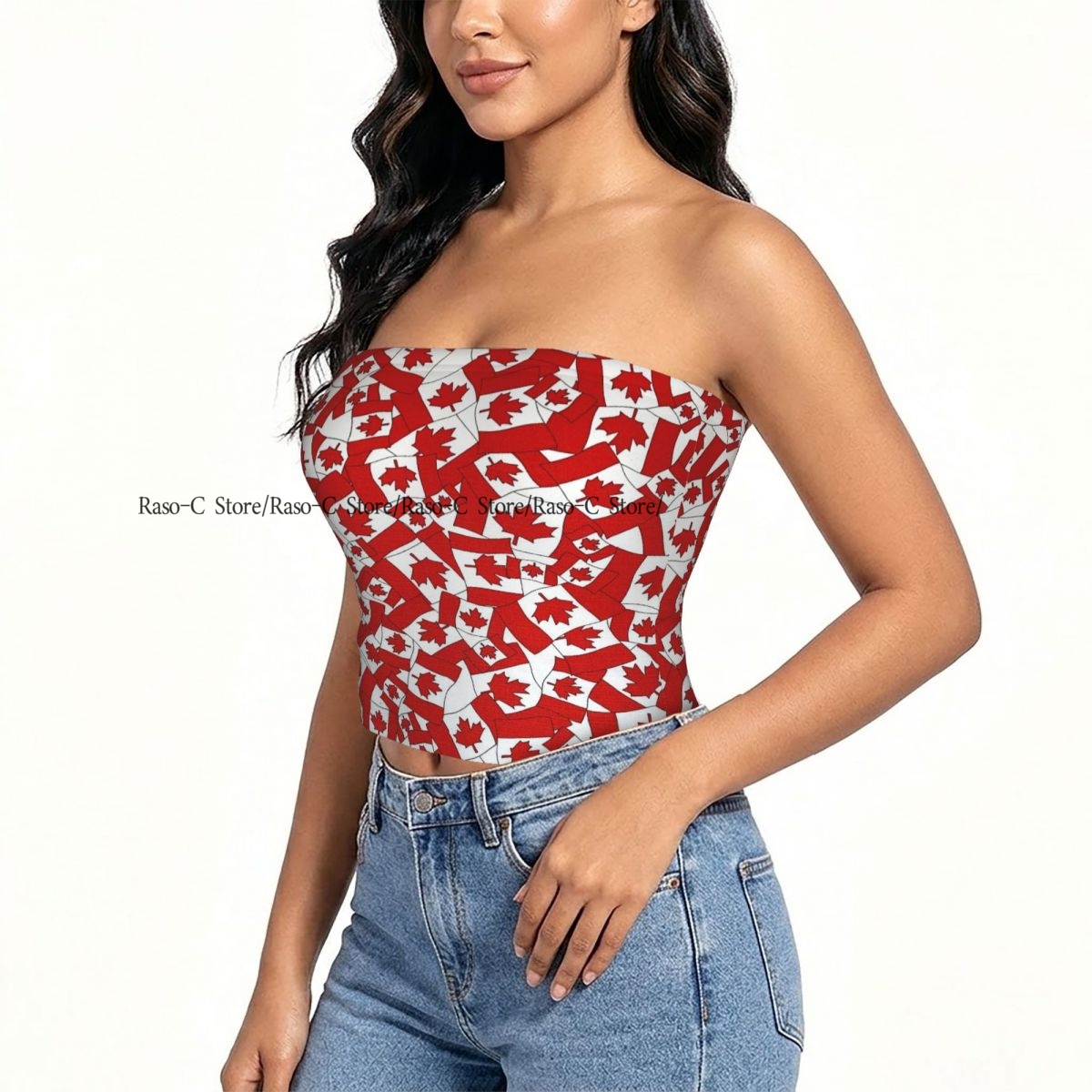 Summer Clothing Women Canada - Atasan Crop Slim Tube Top Wanita