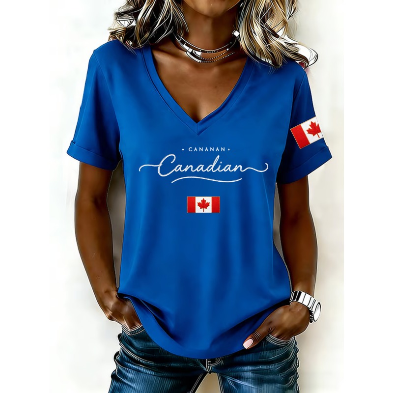 Kaus Wanita Gambar Bendera Nas - Summer Clothing Women Canada ulasan dan harga