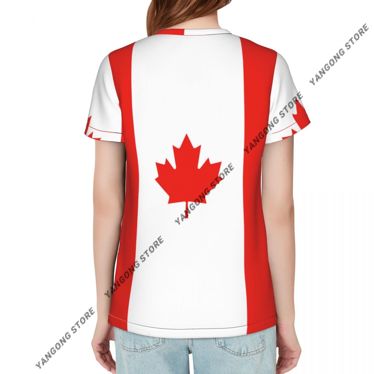 Kaos Wanita Kaos Bendera Kanad - Summer Clothing Women Canada ulasan dan harga
