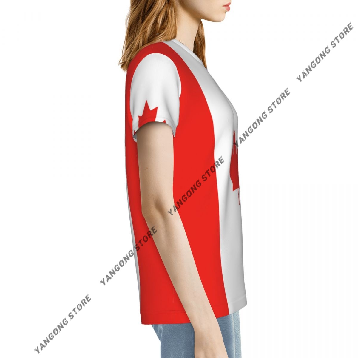 Kaos Wanita Kaos Bendera Kanad - Summer Clothing Women Canada ulasan dan harga