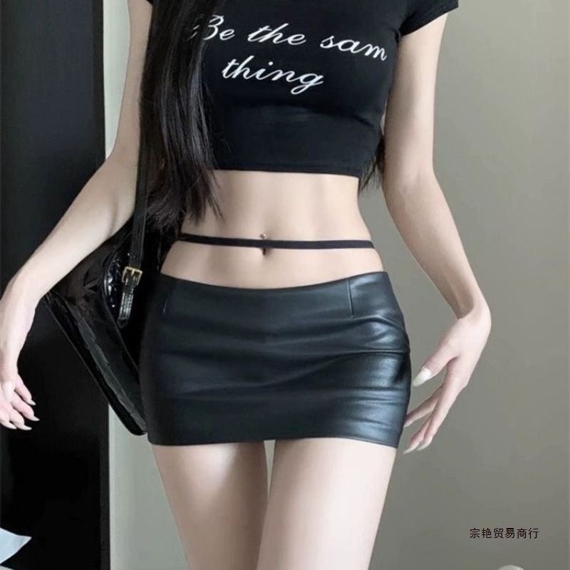 Rok bungkus PU seksi wanita mo - Summer Clothing Wraps ulasan dan harga