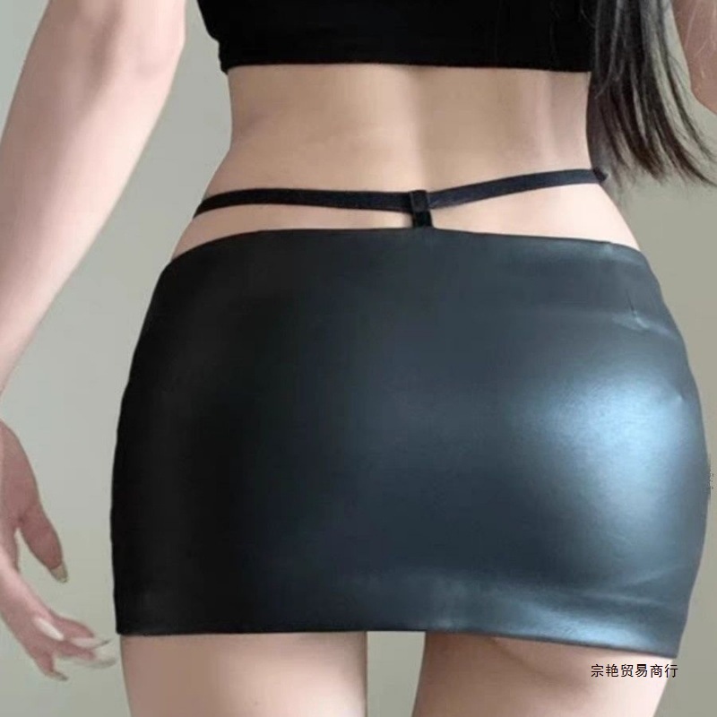 Rok bungkus PU seksi wanita mo - Summer Clothing Wraps ulasan dan harga
