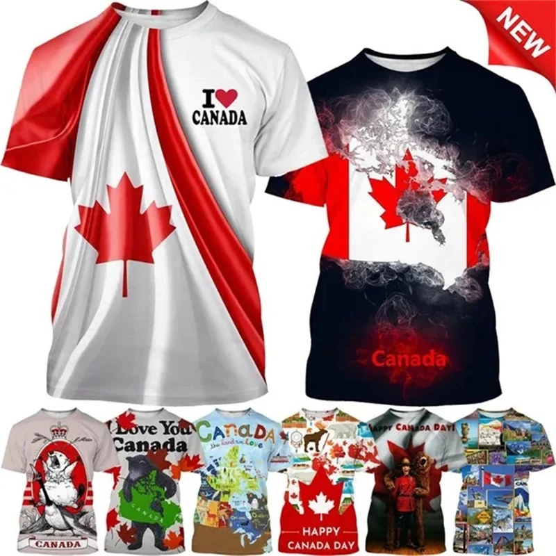 I Love Canada bendera kaus gra - Summer Clothing Women Canada ulasan dan harga