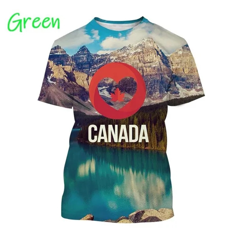 I Love Canada bendera kaus gra - Summer Clothing Women Canada ulasan dan harga