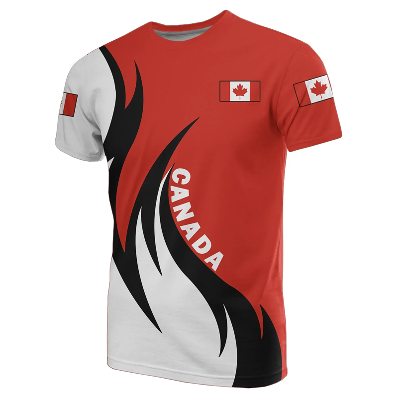 Kaus hari Kanada bendera lamba - Summer Clothing Women Canada ulasan dan harga